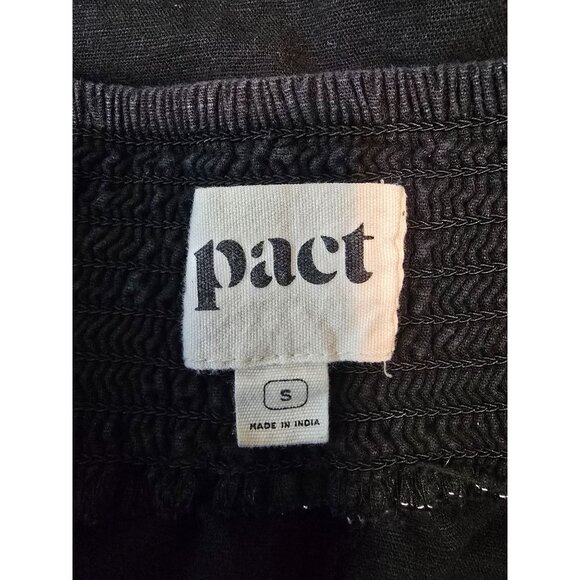 Pact Womens Black Organic Cotton Elastic Waist Jogger Pants Size S - Picture 3 of 6